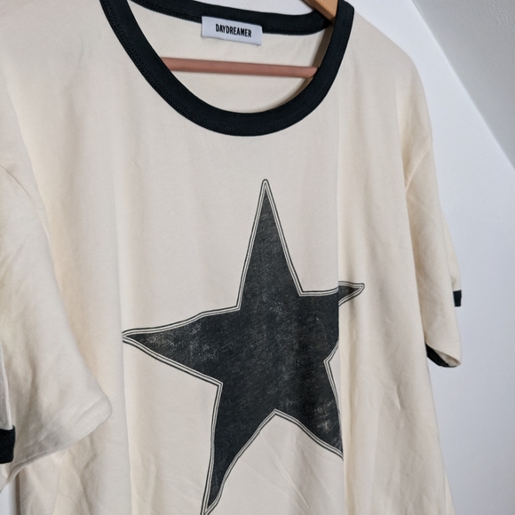 DAYDREAMER Classic Star Graphic Oversized Ringer Tee Stone Vintage Size XL - Picture 6 of 9